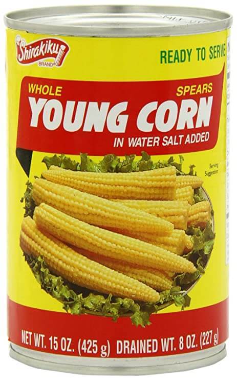 Shirakiku Whole Young Corn - 227g/8oz
