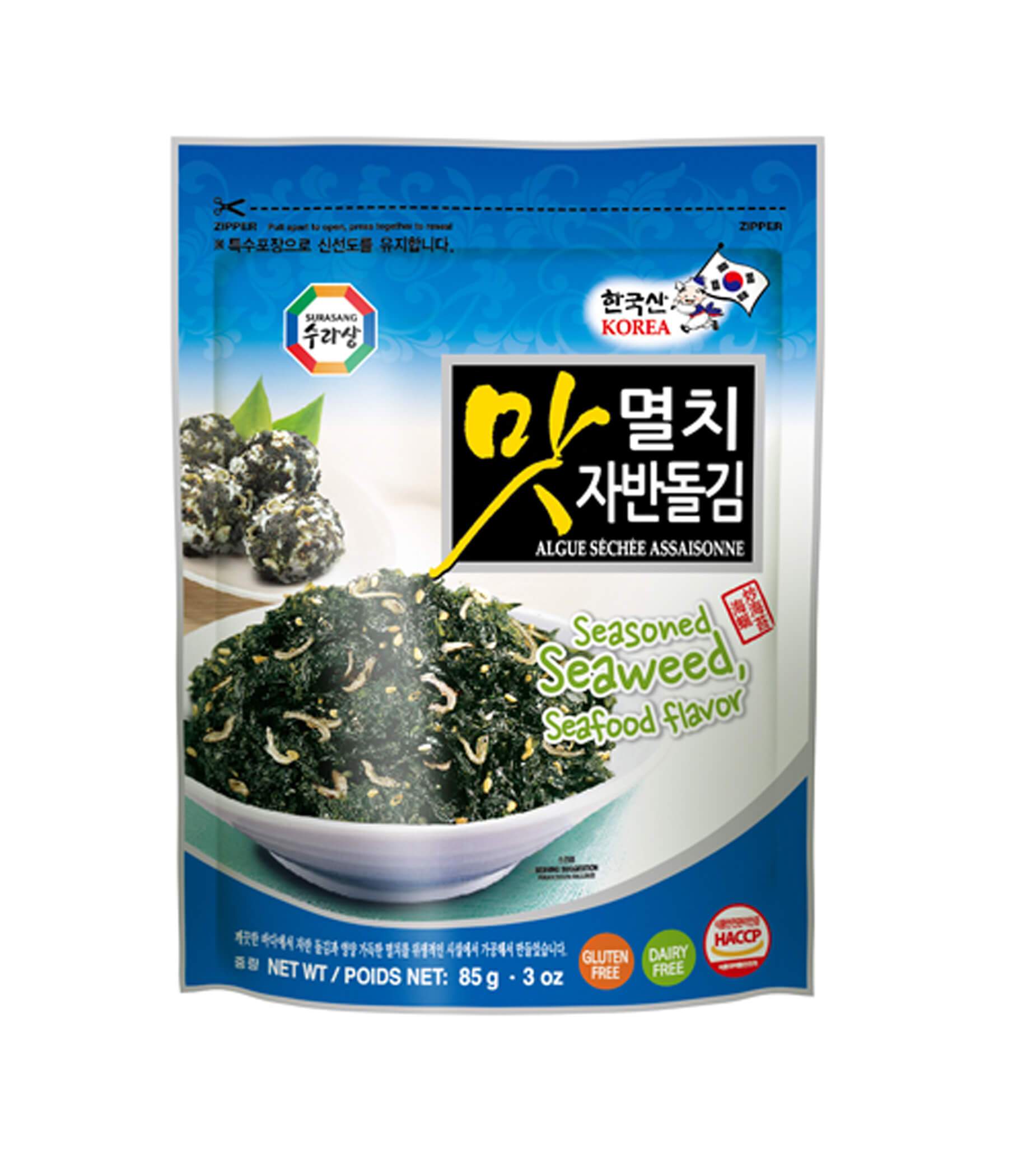 Surasang Seasoned Seaweed (Seafood flavor) - 85g/3oz