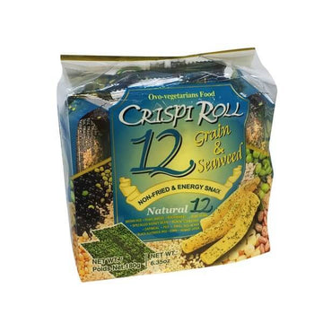 Ovo-Vegetarian Food Crispi Roll 12 Sabor a Granos y Algas Marinas - 180g/6.35oz